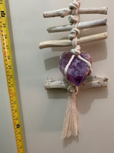 Load image into Gallery viewer, Rock on a Rope - Beach Wood with Amethyst